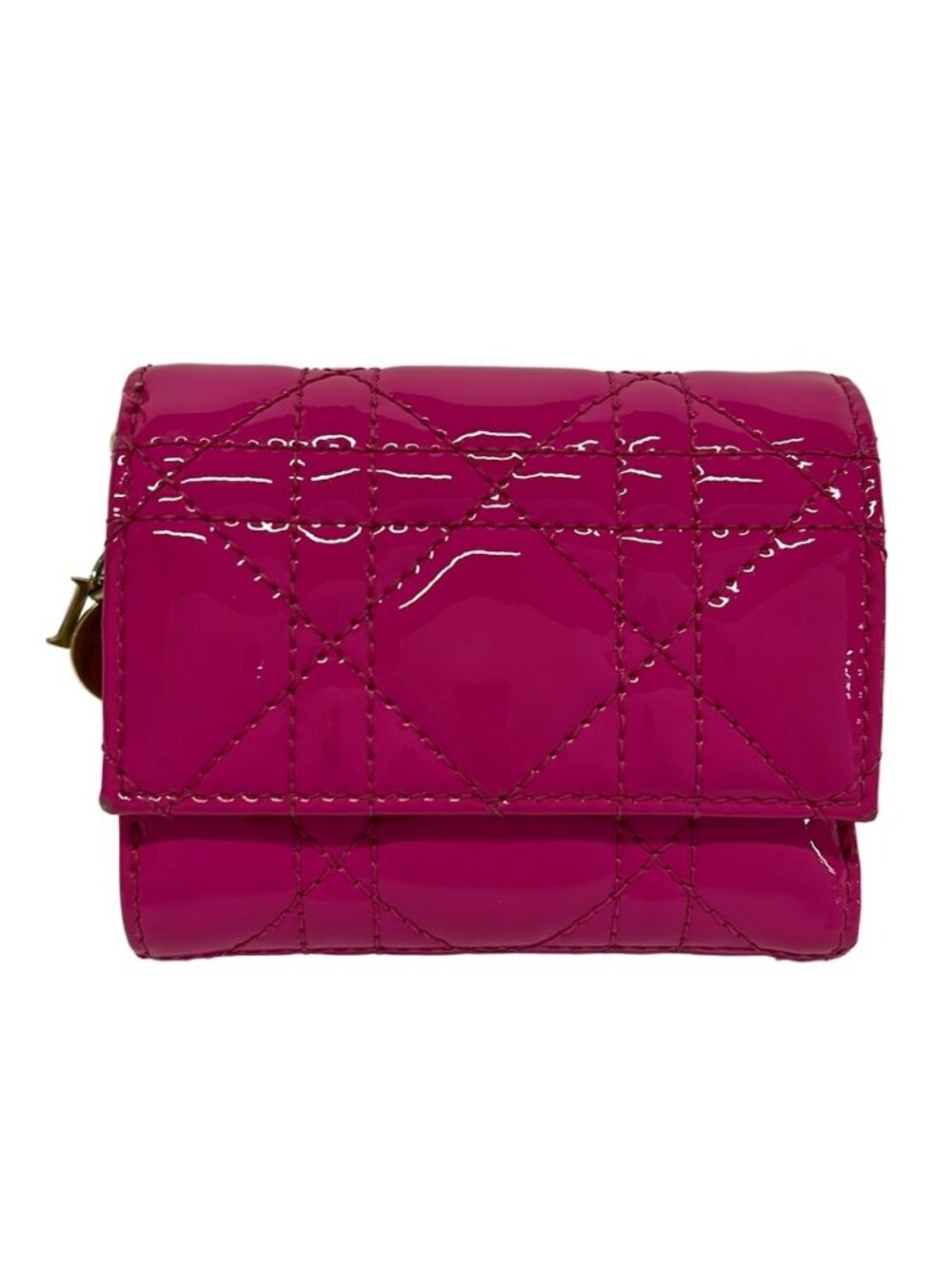 Dior Trifold Wallet Pink Leather